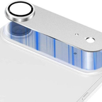 iPhone Air Camera Lens Protector – Metal Ring Frame, Tempered Glass Back Lens Cover, Scratch-Resistant, Full Camera Protection - Silver