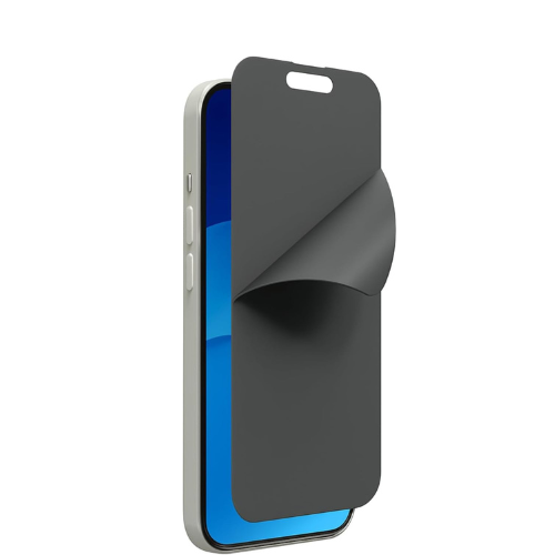 Plastic Privacy Screen Protector Compatible with IPhone 15 Pro Max – Anti-Shock – No Black Frame – Covers Till Black Edge – Not Support Fingerprint Unlock
