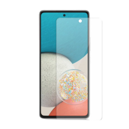 Plastic Clear Screen Protector Compatible With Samsung Galaxy A53 5G  , Anti-Shock (Does Not Cover Black Frame)