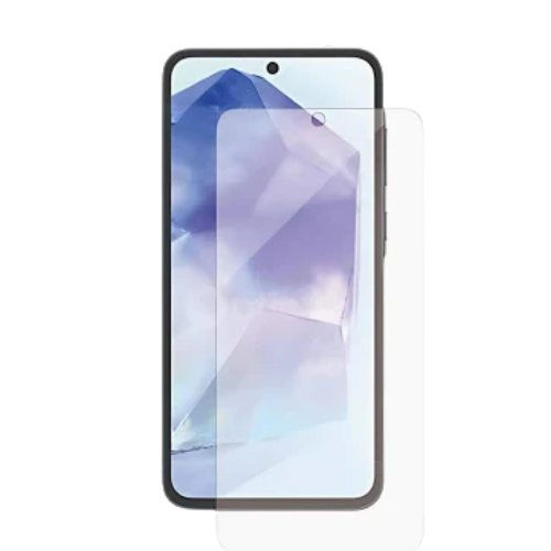 Plastic Clear Screen Protector Compatible With Samsung Galaxy A55 5G  , Anti-Shock (Does Not Cover Black Frame)